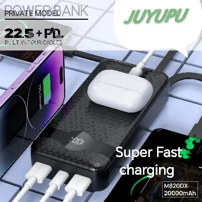 Picture of JUYUPU_M820DX  22.5W+PD digital display Super Fast Charging 20000mAh  Power Bank Compact Portable Fast Charging External Battery Charger 20000mAh Powerbank  100% Authentic_Orginal_powerbank_fastcharging