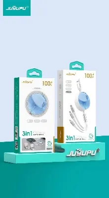 Picture of Cable_Juyupu TS60 3in1 100w portable adjustable Fast Charging charger Cable_Type-C,B,apple
