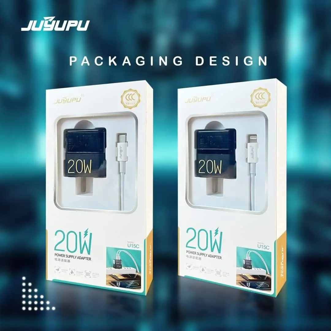 Picture of PD Charger_JUYUPU U15 PD 20w pd+ usb Type-C to C,Type-C to Apple lightning Fast Charger Travel Charger 20watt Fast Wall Travel Chargers Adapter Cto C_20w PD