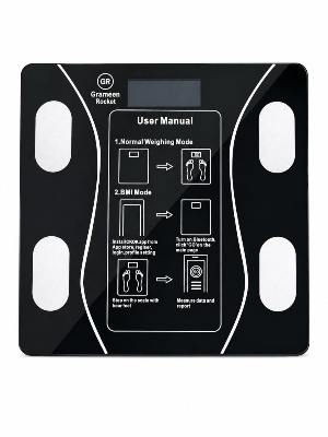 Picture of Grameen Rocket Bluetooth Smart Body Fat Scale – Digital BMI Bathroom Scale with App Connectivity