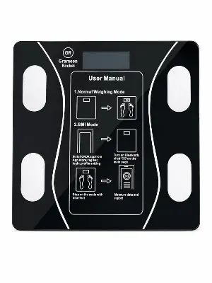 Picture of Grameen Rocket Bluetooth Smart Body Fat Scale – Digital BMI Bathroom Scale with App Connectivity