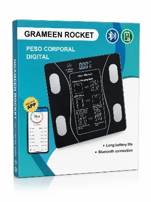 Picture of Grameen Rocket Bluetooth Smart Body Fat Scale – Digital BMI Bathroom Scale with App Connectivity