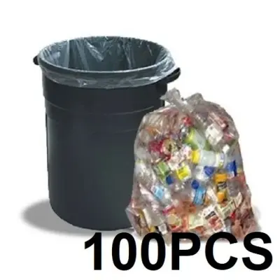Picture of Clear (16" X12") 100PCS Trash Bag / Poly Bag / Garbage Bag / Moyla Felar Bag / Polibag - Clear