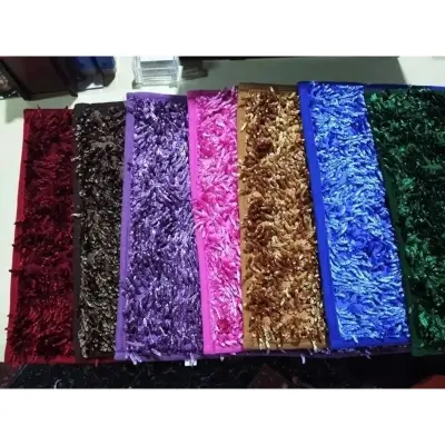 Picture of 3 pcs combo Mokmol Bedroom Soft Stylish Floor Mat Anti Slip- Paposh 1 pcs - Multicolor