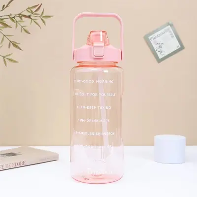 Picture of Transparent Motivational Water bottle 2 L - Clear