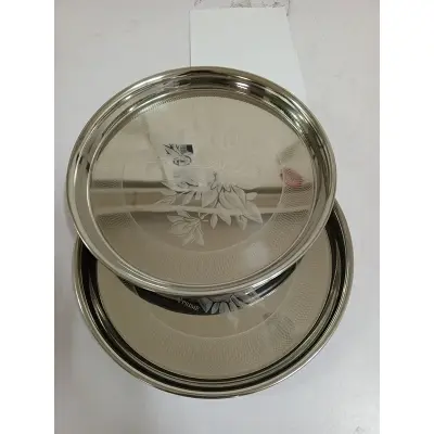 Picture of Stainless Steel High Quality 26cm Plate for Kitchen - Silver