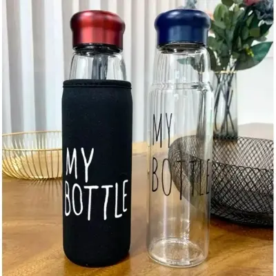 Picture of 1 PC My Bottle Water Bottle With Aluminimum Cap -550ml - Black