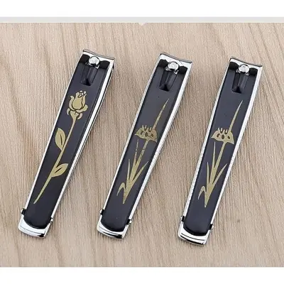 Picture of nail clippers 1 Piece Creative Black BTRAP slanted Stainless Steel Nail Clippers