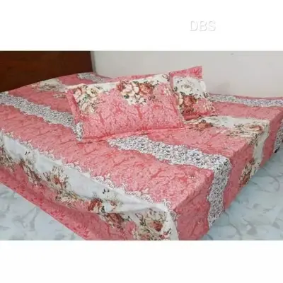 Picture of King Size Bed Sheet Cotton Multicolor With 2 Pillow Covers Dbs
