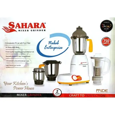 Picture of Sahara Pride 750W 4-in-1 mixer grinder and blender.