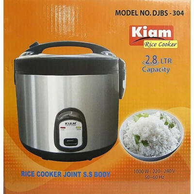 Picture of Kiam Rice Cooker Straight (Glass Lid) SFB-503 Full Body–2.2L - Multicolor