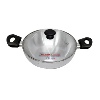 Picture of Alu. Karai with Glass Lid 26 cm - Silver