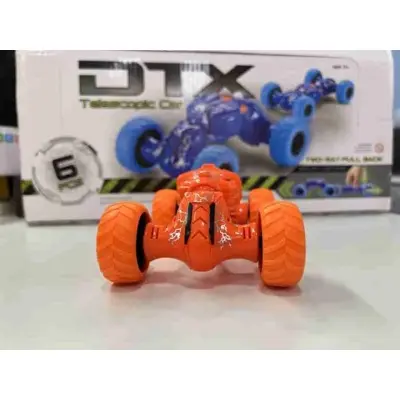 Picture of Telescopic double-sided pull-back toy cars are exciting and innovative toys designed for kids. - Orange