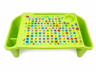 Picture of Lira Kids Learning Bed Table with Arabic, English & Bangla Alphabet | Multi-Purpose Study & Feeding Table
