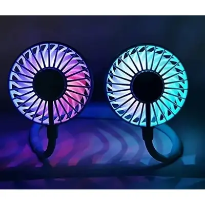 Picture of Neck Fan Portable 2000 mAh Rechargeable With USB (Neck Fan / Kitchen Fan / Sports Fan) - Multicolor