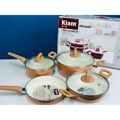 Picture of Kiam 7 Piece Ceramic Coating Granite Non Stick Cookware Set (Induction Bottom) - Multicolor