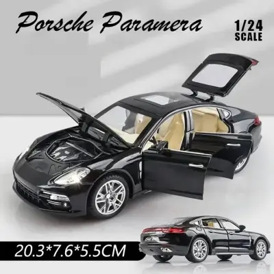 Picture of 1:24 Porsche Panamera Diecast Alloy Car Luxurious Simulation Toy Vehicles Metal Car 6 Doors Open Model Car - Black