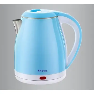 Picture of Miyako MJK-180PS Electric Kettle – 1.8L Durable Double Layer Body, 1500W Fast Boil, Cordless 360° Rotation, Auto Shut-Off, Boil-Dry Protection, Stainless Steel Coil, Cool Touch Exterior – 1 Year Warranty Heavy Duty Kettle - Sky blue