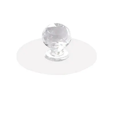 Picture of Plastic Diamond Crystal Shaped Strong Sticker Sticky Heavy Duty Wall Hooks For Hanging Home/Kitchen Bathroom Key Frame Holders - Silver