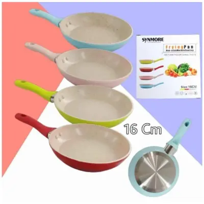 Picture of Synmore 16cm Non-Stick Frying Pan with Marble Coating – Electric Cooktop Compatible - Multicolor