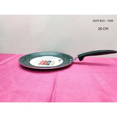 Picture of Prestidge ruti tawa 28CM 5 layer Marble Coating Granite non Stick Cookware Roti Tawa Steel usable for Gas and Induction - Black - Black