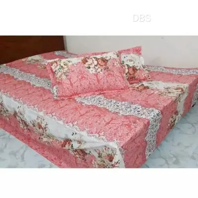 Picture of King Size Bed Sheet Cotton Multicolor With 2 Pillow Covers Dbs02