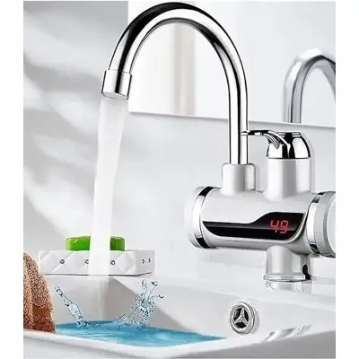 Picture of Instant Electric Heating Water Faucet for Bathroom Wall - RX-001 - White