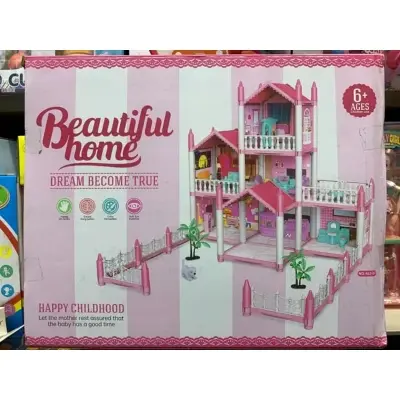 Picture of Beautiful Home Doll House For girls - Pink