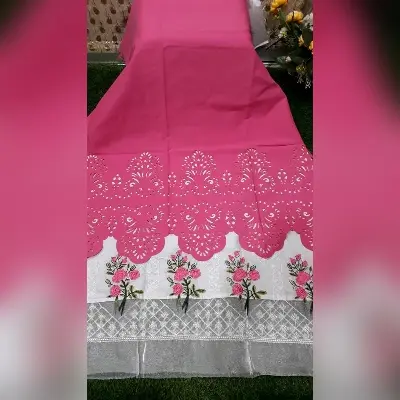 Picture of Pakistani Laser Cut High Quality Unstitched  2 Piece - পাকিস্তানি আনস্টিচড লেজার কাট "টু পিস"-Int: One size