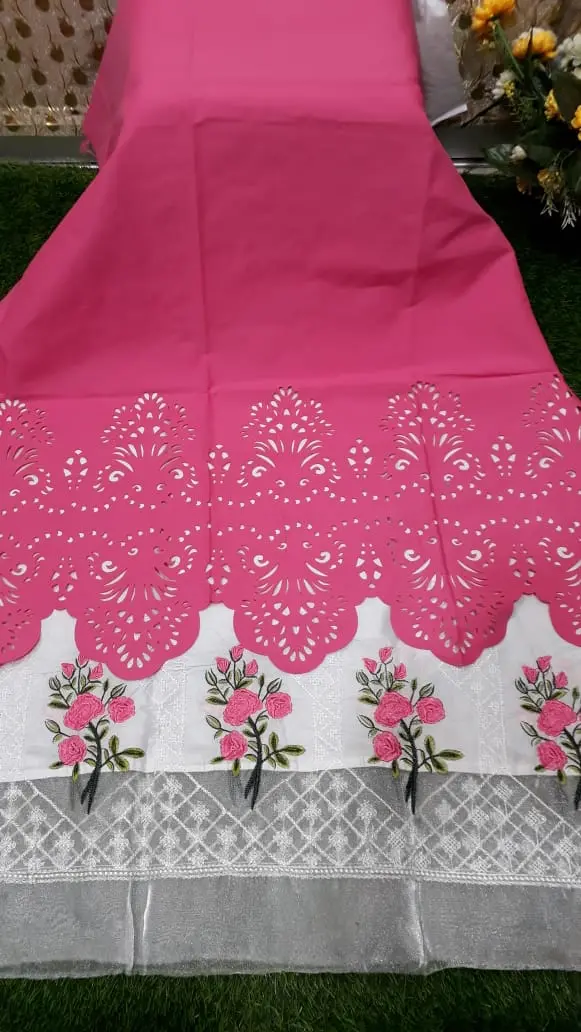 Picture of Pakistani Laser Cut High Quality Unstitched  2 Piece - পাকিস্তানি আনস্টিচড লেজার কাট "টু পিস"-Int: One size