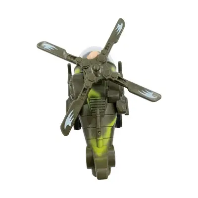 Picture of Mini Helicopter with Movable Pilot and Rotating Fan, Bump and Go Helicopter Toy (Pack of 1) (Random Color) | Baby Birthday Gift - Green