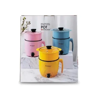 Picture of Multi -Mini -Electric Rice Cooker Cooking 1.8 L. Non-Stick Cooker - Yellow
