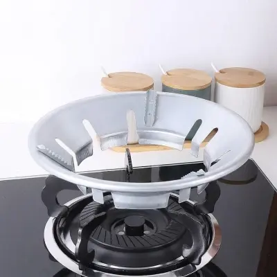 Picture of Gas Stove Rack Energy Saving Wind Shield Bracket 8-Hole universal Windshield Save Gas Cover Kitchen Stove Protector Accessories