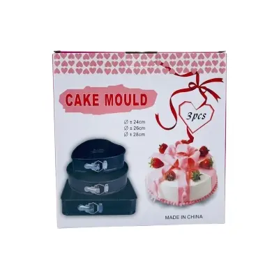 Picture of 3pc Non Stick Cake Mould 24/26/28cm - Black