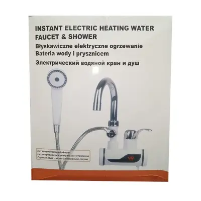 Picture of Electric instant hot water tap with hand shower - Multicolor