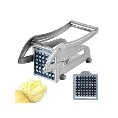 Picture of Stainless Steel 2-Blade French Fry Cutter Machine, Commercial Potato Chipper, Fries Slicer, Multi-Function Home Potato Chopper fo