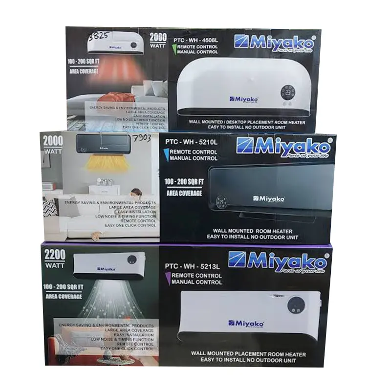 Picture of Miyako wall type remote controled Room Heater (PTC-WH-4508L) - Multicolor