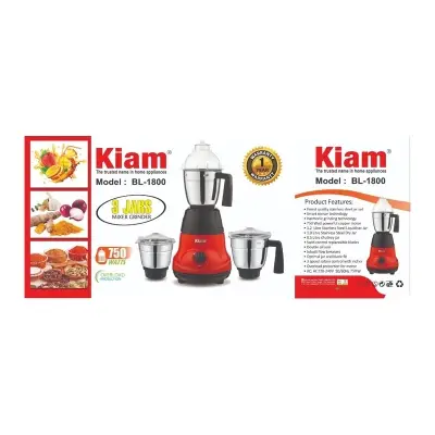 Picture of Kiam Mixer Grinder 750-W BL-1800 - Multicolor