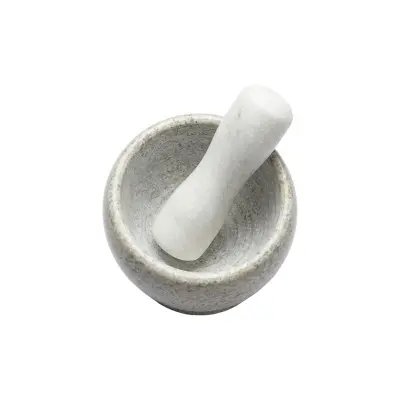 Picture of Handheld Marble Mortar and Pestle Set - Ash - Multicolor