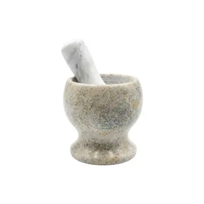 Picture of Handheld Marble Mortar and Pestle Set - Ash - Multicolor