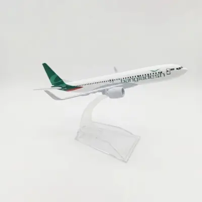 Picture of 16 Cm Metal Alloy Plane Air Biman Bnnladesh Airlines Boeing 737B737 800 Airplane Stand Aircraft Gift - Multicolor