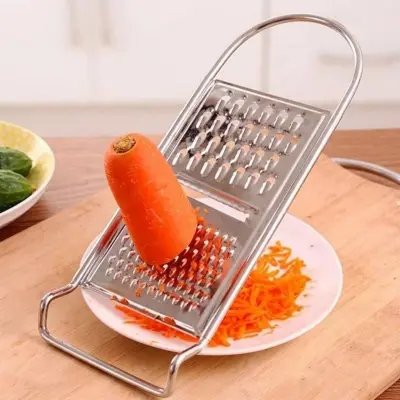 Picture of 3 in 1 Vegetable Grater Silver hand greater for cheese potato Fruit Multifunctional Vegetable Cutter - Multicolor