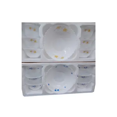 Picture of Exclusive 7-Piece Soup Bowl Set - Stylish And Durable Opal Glassware Pyrex Bati Bowls For - White