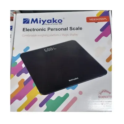 Picture of Accurate Weight Measurement with Miyako Digital Weight Machine/Miyako Electrical Personal Scale MEB-3429RNB - Your Reliable Partner for Health - Black