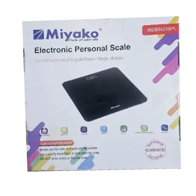 Picture of Accurate Weight Measurement with Miyako Digital Weight Machine/Miyako Electrical Personal Scale MEB-3429RNB - Your Reliable Partner for Health - Black