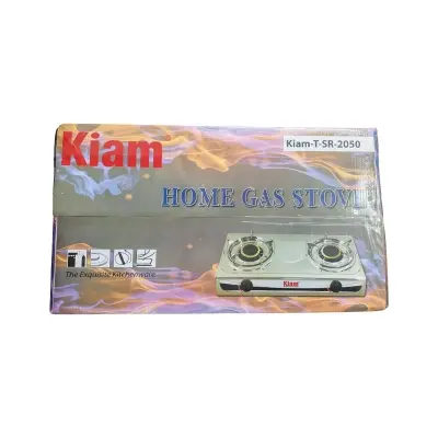Picture of Kiam -T-SR-250 Home Gas Stove Stainless Steel (DOUBLE BURNER) LPG System.