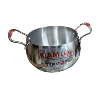 Picture of Kiam 7 Pcs Cookware Set Pure Aluminium -1Pcs Casserol 24-cm,1Pcs Fry pan 24-cm,1Pcs Karai 24-cm,1Pcs Milk pan 18- - Silver