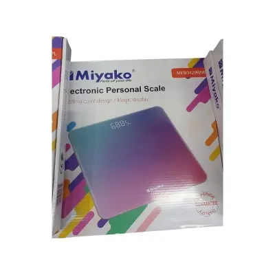 Picture of Accurate Weight Measurement with Miyako Digital Weight Machine/Miyako Electrical Personal Scale MEB-3429RNB - Your Reliable Partner for Health - Multicolor
