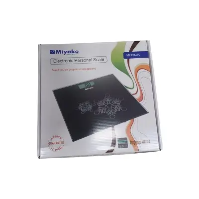 Picture of Accurate Weight Measurement with Miyako Digital Weight Machine/Miyako Electrical Personal Scale MEB-9370RNB - Your Reliable Partner for Health - Black