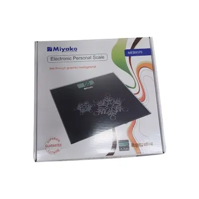 Picture of Accurate Weight Measurement with Miyako Digital Weight Machine/Miyako Electrical Personal Scale MEB-9370RNB - Your Reliable Partner for Health - Black